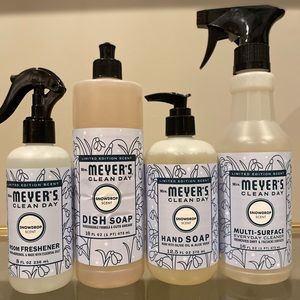 Mrs. Meyers limited edition Snowdrop 4 piece set